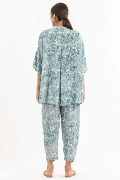 Three Soft Blue Printed Narrow Pants -Inca Sales Store 185thr11 5