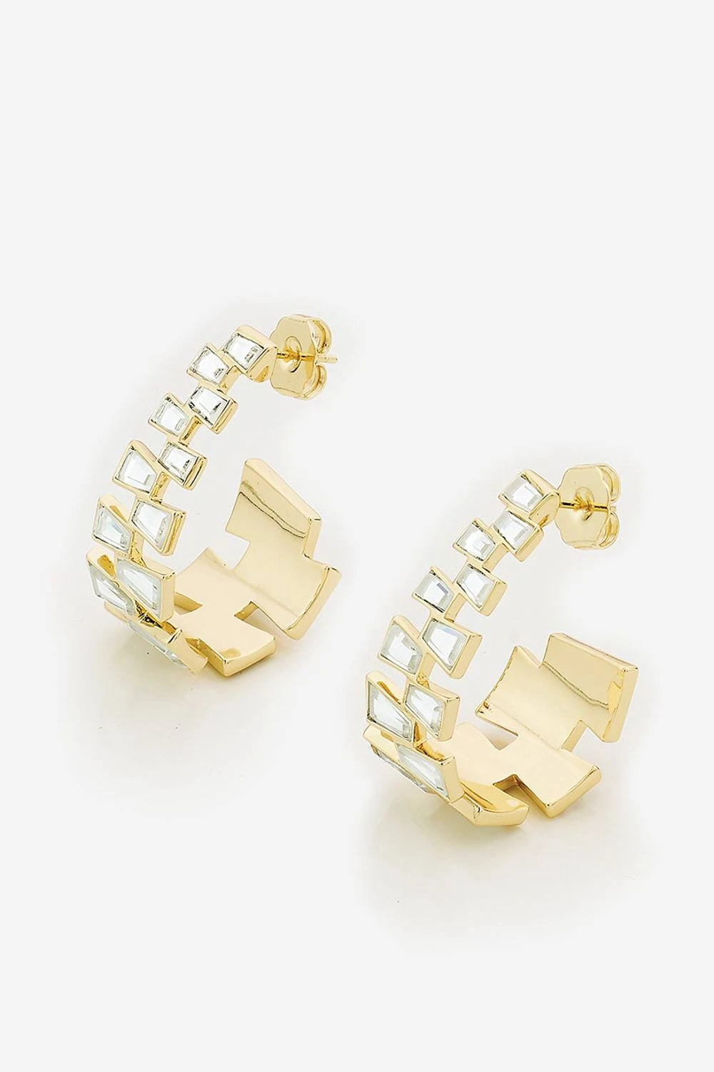 Isharya Angel Dust Baguette Mirror Hoop Earrings 5 Isharya Angel Dust Baguette Mirror Hoop Earrings - Image 3