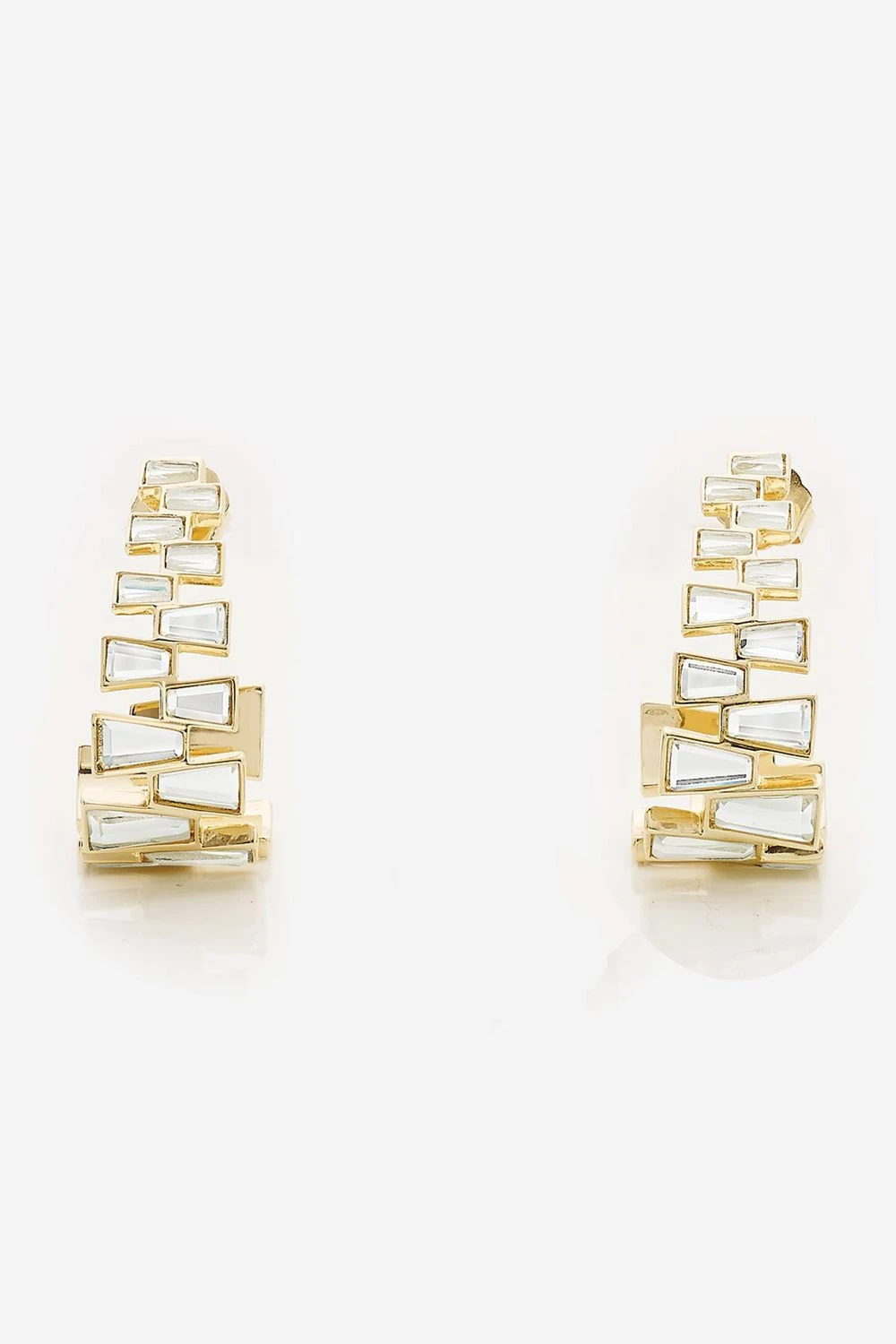 Isharya Angel Dust Baguette Mirror Hoop Earrings 6 Isharya Angel Dust Baguette Mirror Hoop Earrings - Image 4