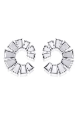 Isharya Bombay Deco Mirror Stud Earrings -Inca Sales Store 18723iya30 2