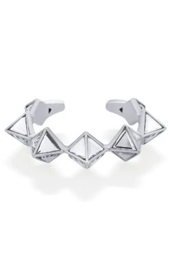 Isharya Pyramid Mirror Silver Cuff