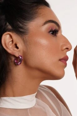 Isharya Pink Mirror Hoops