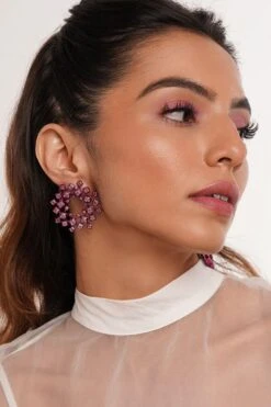 Isharya Pink Halo Earrings