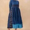 Injiri Blue Hand Done Bandhani Dress