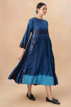 Injiri Blue Hand Done Bandhani Dress -Inca Sales Store 18823iri3 4 1