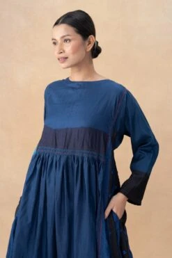 Injiri Blue Hand Done Bandhani Dress -Inca Sales Store 18823iri3 5 1