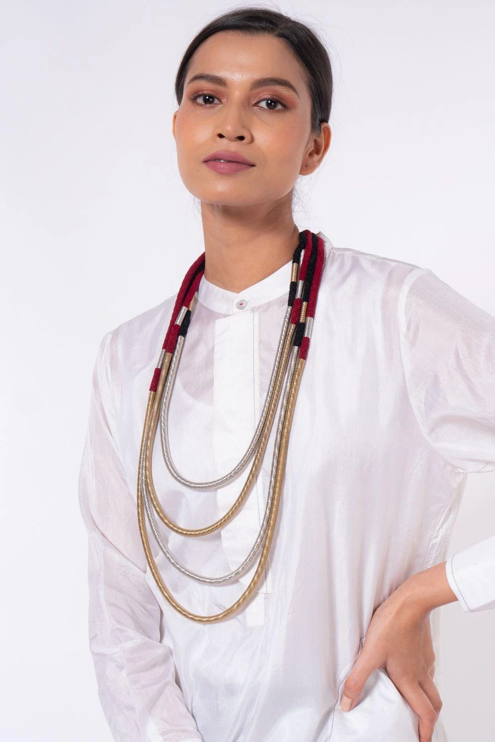 CVH Gold & Silver 4 Line Necklace 3 CVH Gold & Silver 4 Line Necklace