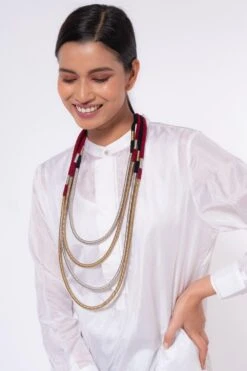 CVH Gold & Silver 4 Line Necklace 6 CVH Gold & Silver 4 Line Necklace -Inca Sales Store 188cvh3 2