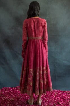 Swatti Kapoor Muave Handwoven Chanderi Dupatta -Inca Sales Store 188swk21 6