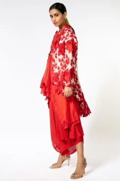 Aikeyah Red Embroidered Jacket Set -Inca Sales Store 189aik1 3
