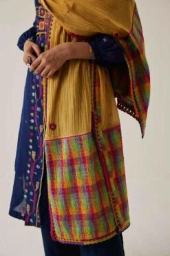 Sunira Designs Yellow Gulzaar Lace Stole -Inca Sales Store 190523sd02 5