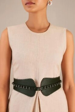 AMPM Accessories Faye Luxuriant Green Leather Belt