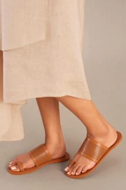 AMPM Accessories Lesha Sandy Brown Slip-On Flats