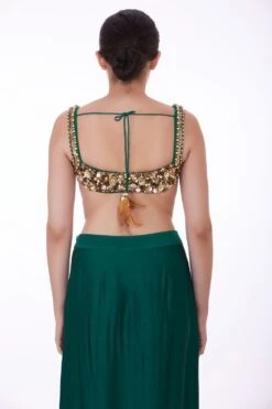 Dilnaz Forest Green Sequin Adorned Blouse 5 Dilnaz Forest Green Sequin Adorned Blouse -Inca Sales Store 19124dz9 2