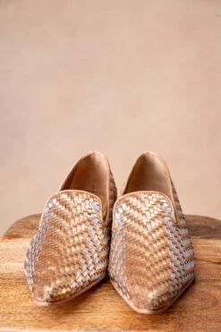 Inochhi Goldy Silver Hand-woven Mule Flats -Inca Sales Store 19124ii3 3