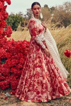 Bhumika Sharma Printed Organza Anarkali Set -Inca Sales Store 1912bs01 3