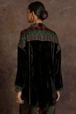 Sunira Designs Black Rushaan Velvet Shirt 13 Sunira Designs Black Rushaan Velvet Shirt -Inca Sales Store 1912sd02 6