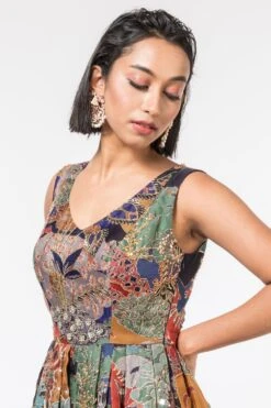 Aisha Rao Purple Tropical Printed Gown -Inca Sales Store 191ar15 4