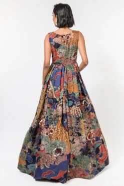 Aisha Rao Purple Tropical Printed Gown -Inca Sales Store 191ar15 5