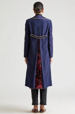 Kshitij Jalori Rousseau Sapphire Trench Jacket -Inca Sales Store 19202 3