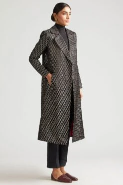 Kshitij Jalori Chrysler Black Trench Jacket