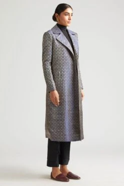 Kshitij Jalori Tahiti Sapphire Trench Jacket -Inca Sales Store 19202 d 2