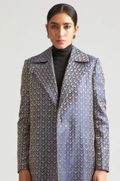 Kshitij Jalori Tahiti Sapphire Trench Jacket -Inca Sales Store 19202 d 3