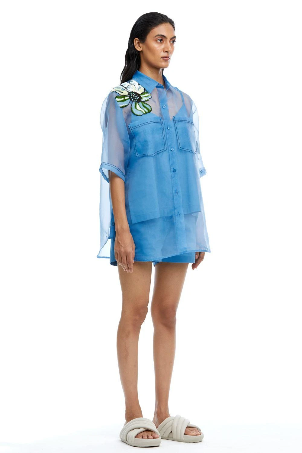 Kanika Goyal Label Talia Embellished Organza Shirt 4 Kanika Goyal Label Talia Embellished Organza Shirt - Image 2
