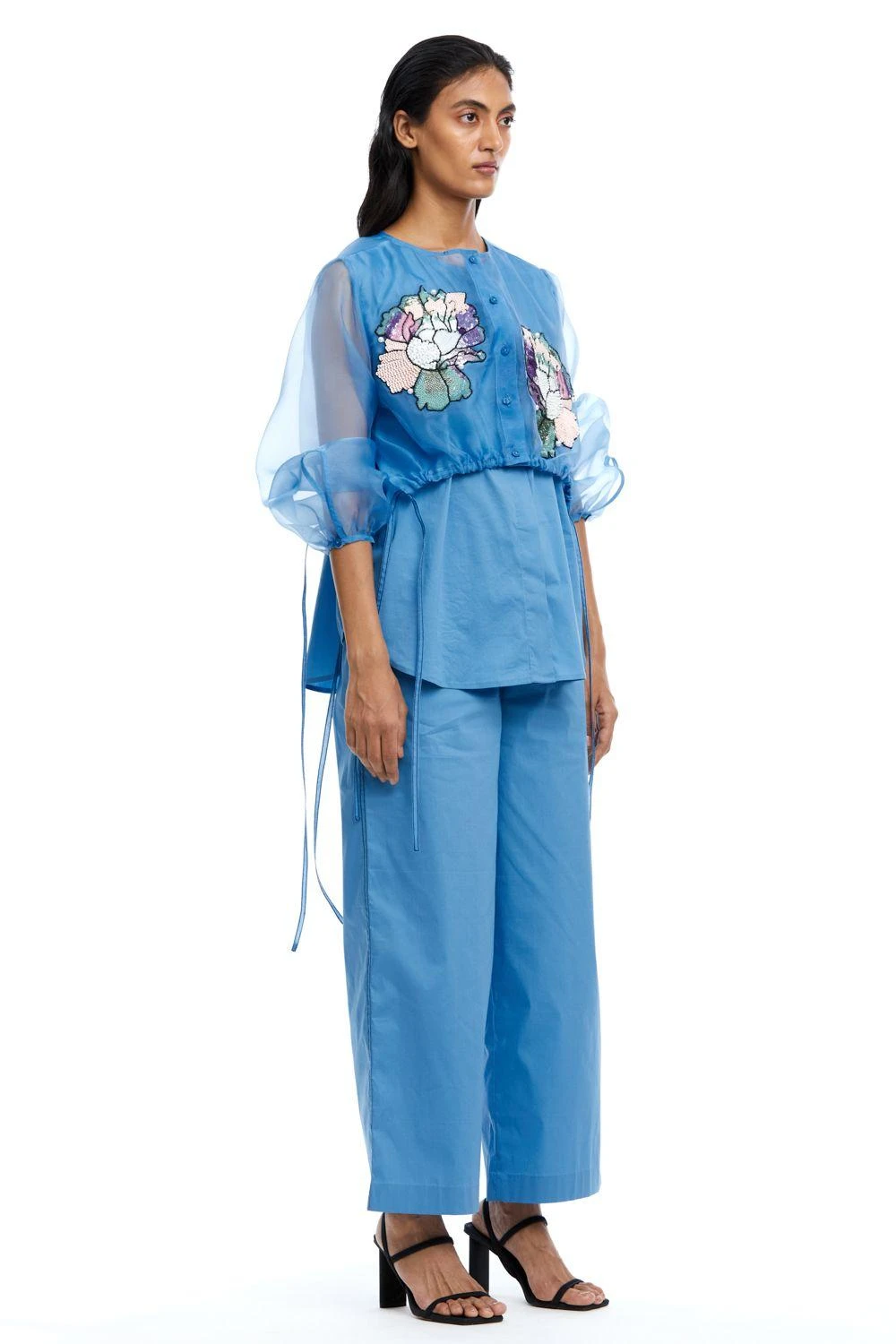 Kanika Goyal Label Aster Hand Embellished Organza Shirt 4 Kanika Goyal Label Aster Hand Embellished Organza Shirt - Image 2