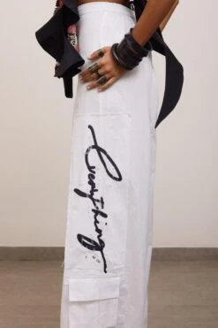 AK-OK By Anamika Khanna White Pants With Patch Details 12 AK-OK By Anamika Khanna White Pants With Patch Details -Inca Sales Store 19523ak1 5