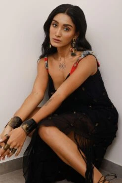 AK-OK By Anamika Khanna Black Draped Dress -Inca Sales Store 19523ak38 4