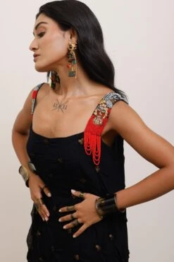 AK-OK By Anamika Khanna Black Draped Dress -Inca Sales Store 19523ak38 5