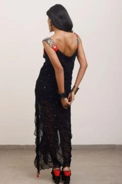 AK-OK By Anamika Khanna Black Draped Dress -Inca Sales Store 19523ak38 6