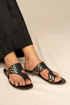 Inochhi Black Leather Flats -Inca Sales Store 19523in6 2