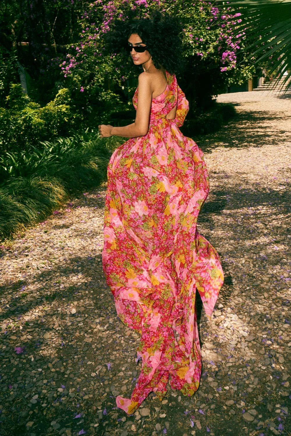 REIK Sandra One Shoulder Draped Floral Dress 4 REIK Sandra One Shoulder Draped Floral Dress - Image 2