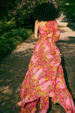 REIK Sandra One Shoulder Draped Floral Dress 7 REIK Sandra One Shoulder Draped Floral Dress -Inca Sales Store 19623reik16 3