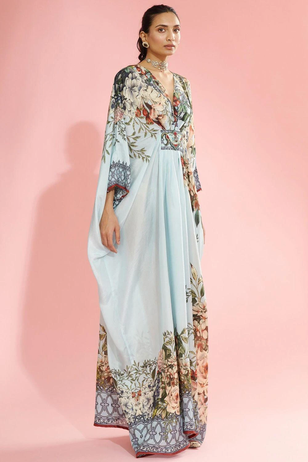 Rajdeep Ranawat Powder Blue Kaftan With An Insignia Broach 4 Rajdeep Ranawat Powder Blue Kaftan With An Insignia Broach - Image 2