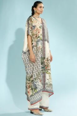 Rajdeep Ranawat Beige Floral Printed Kaftan -Inca Sales Store 197rr38 2
