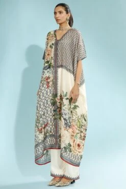 Rajdeep Ranawat Beige Floral Printed Kaftan -Inca Sales Store 197rr38 3