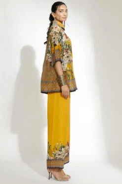 Rajdeep Ranawat Mustard Yellow Floral Printed Shirt -Inca Sales Store 197rr5 3