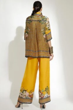 Rajdeep Ranawat Mustard Yellow Floral Printed Shirt -Inca Sales Store 197rr5 5