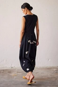 Khara Kapas Black Terracotta Print Jumpsuit -Inca Sales Store 19923kk16 4