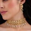 Maisara Golden White Beaded Necklace Set With Pearls -Inca Sales Store 19923mai2 1