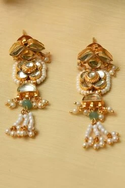 Maisara Golden White Beaded Necklace Set With Pearls -Inca Sales Store 19923mai2 3