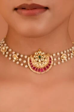 Maisara Multi Gold Finish Jadau Choker -Inca Sales Store 19923mai5 2