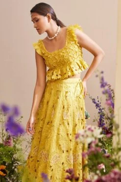 Chandrima Yellow Floral Bustier -Inca Sales Store 20032023ca08 4