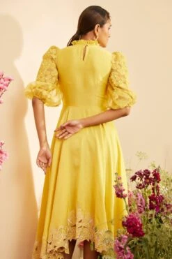 Chandrima Yellow Ruched Dress -Inca Sales Store 20032023ca65 4