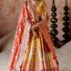 Simar Dugal Mustard & Pink Embellished Lehenga Set