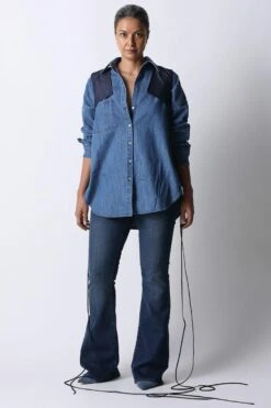 431-88 By Shweta Kapur Classic Blue Den Shirt -Inca Sales Store 20042023sk04 3
