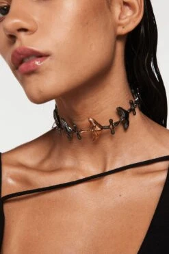 Outhouse Dual Tone Gunmetal Choker -Inca Sales Store 2007ot29 3
